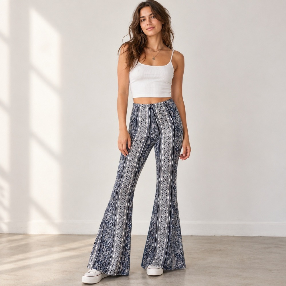 Paisley Flare Pants Small 70s Boho Hippie Festival Bell Bottom Festival Boho